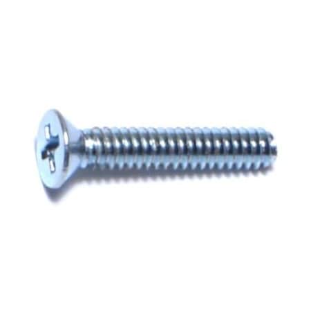 Midwest Fastener #4-40 x 5/8 in Phillips Flat Machine Screw, Zinc Plated Steel, 60 PK 77245
